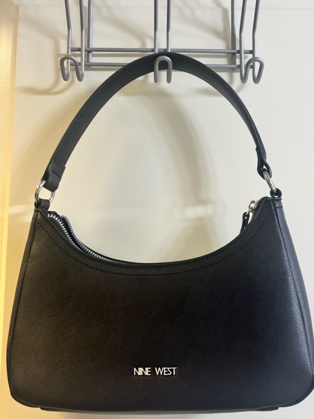 Nine West Black Crescent Shoulder Bag